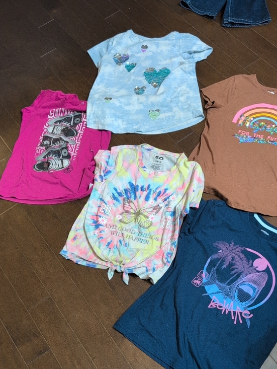 SO Other - Tie-Dye Butterfly Tee with Front Tie — Multicolor5 Girls Size 10/12 Bundle Deal